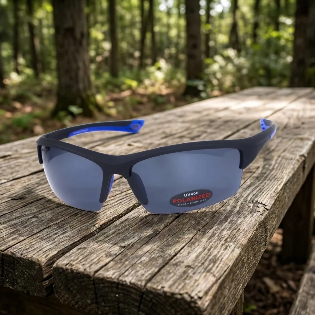 Окуляри поляризаційні BluWater Daytona-1 Polarized (gray), сірі гідрофобні лінзи (Repelon™), Синій