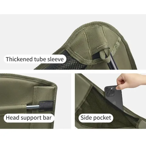 Стілець складаний ультралегкий Naturehike CNK2550JJ013 Yamami YL01, розмір L, алюміній, сірий — фото 5