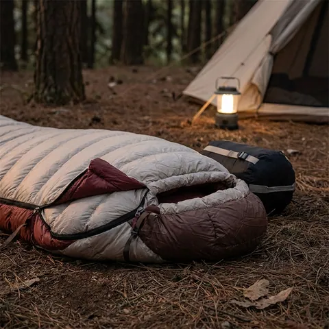 Спальник з натуральним пухом Naturehike Snowbird NH20YD001, p-р L, коричневий 720 г