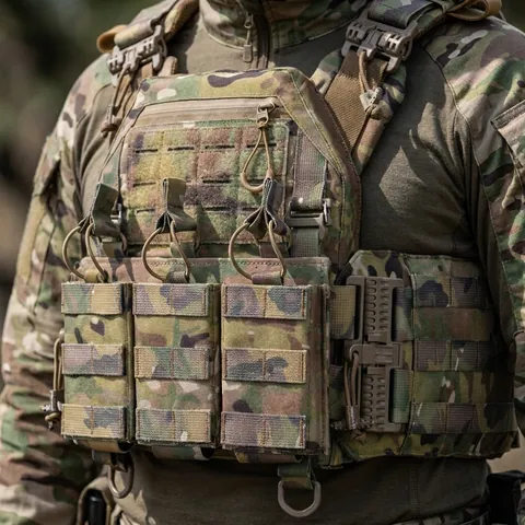 Плитоноска Kiborg GU Gen.2 + з'ємна панель для трьох магазинів Мультикам — фото 3