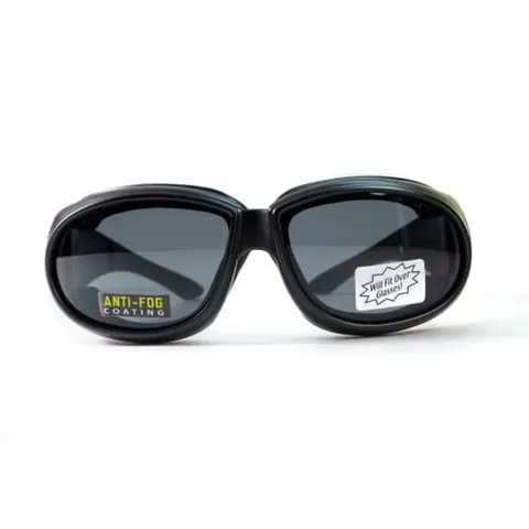 Окуляри захисні з ущільнювачем Global Vision Outfitter (gray) Anti-Fog, чорні, Чорний — фото 4