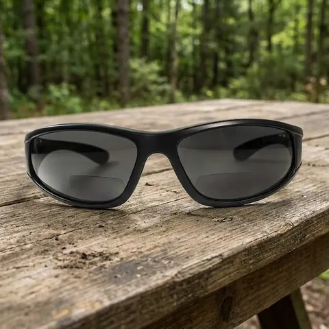 Окуляри біфокальні поляризаційні (захисні) BluWater Winkelman-2 polarized (+2.5 bifocal), (gray) чорні, Чорний