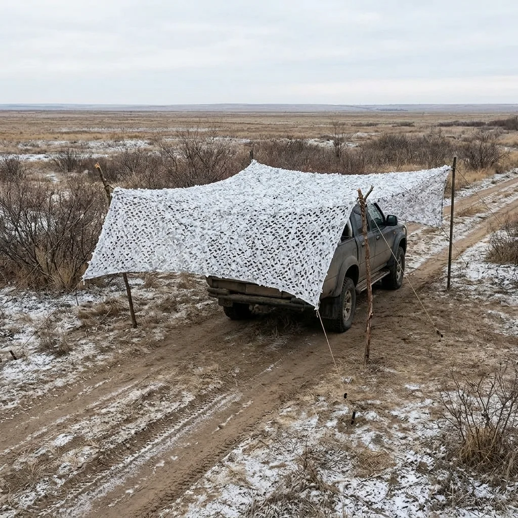Маскувальна сітка Militex для авто Зимовий мультикам 2х5м (площа 10 кв.м.)