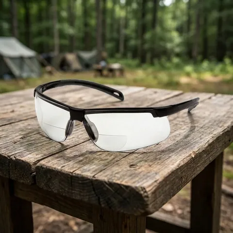 Біфокальні захисні окуляри Pyramex Ever-Lite Bifocal (clear +3.0) Super Anti-Fog H2MAX, біфокальні прозорі з діоптріями, Чорний