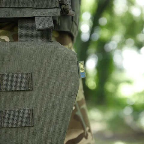 Захист паху (напашник-фартух) Kiborg з балістичним захистом Militex 2 клас Хакі — фото 12