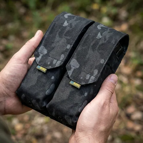 Підсумок під 2 магазина Kiborg GU Double Mag Pouch Чорний мультикам — фото 3