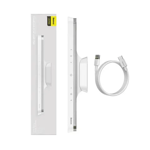 Портативний світильник для дому Baseus Magnetic Stepless Dimming Charging Desk Lamp Pro DGXC-02 White — фото 4