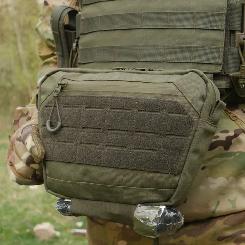 Сумка-напашник XL з балістичним пакетом 1 клас захисту Kiborg GU Сordura Khaki — фото 12