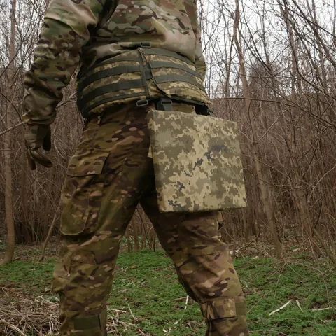 Каремат-сидушка Kiborg з балістичним пакетом 1 клас захисту Militex 20mm Cordura Pixel — фото 7