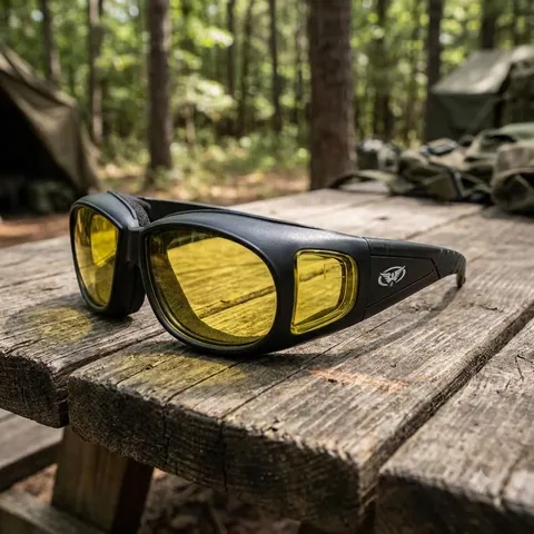Окуляри захисні з ущільнювачем Global Vision Outfitter (yellow) Anti-Fog, жовті, Чорний