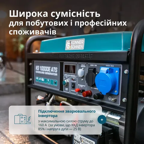 Бензиновий генератор «Könner & Söhnen» KS 10000E ATS — фото 7