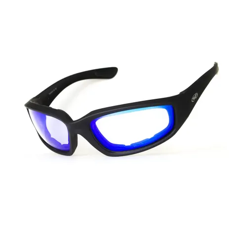 Окуляри фотохромні (захисні) Global Vision KickBack Photochromic (G-Tech™ blue) Anti Fog, фотохромні дзеркальні сині, Чорний — фото 2