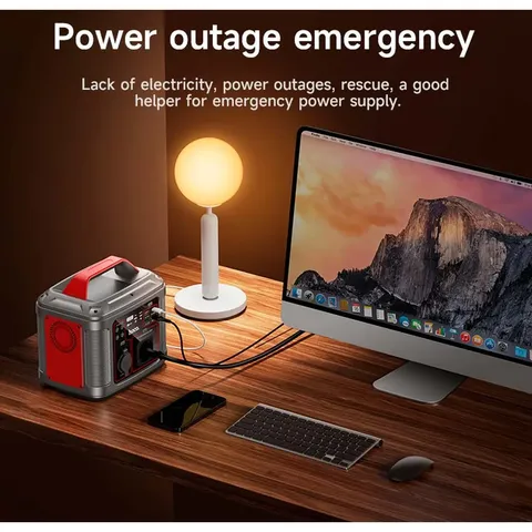 Портативна зарядна станція HOCO DB28 300W Iron Gray+Red — фото 8
