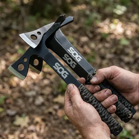 Комплект сокир(3шт) SOG Throwing Hawks, Nylon Sheath — чорна — фото 3
