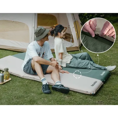 Килимок самонадувний одномісний Naturehike CNK2450WS020, 100 мм, темно-зелений — фото 5