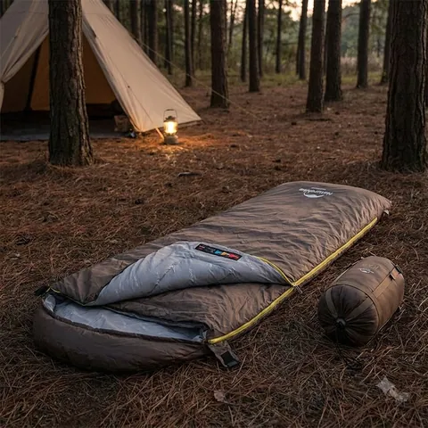 Спальник надлегкий Naturehike Summer LW180 NH21MSD09 лівий, (15°C), p-p XL, коричневий