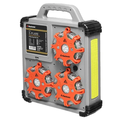 Комплект ліхтарів професійних Mactronic X-Flare (30 Lm) Red/Blue/Amber Recharg 12/220V (PSD0112) — фото 2