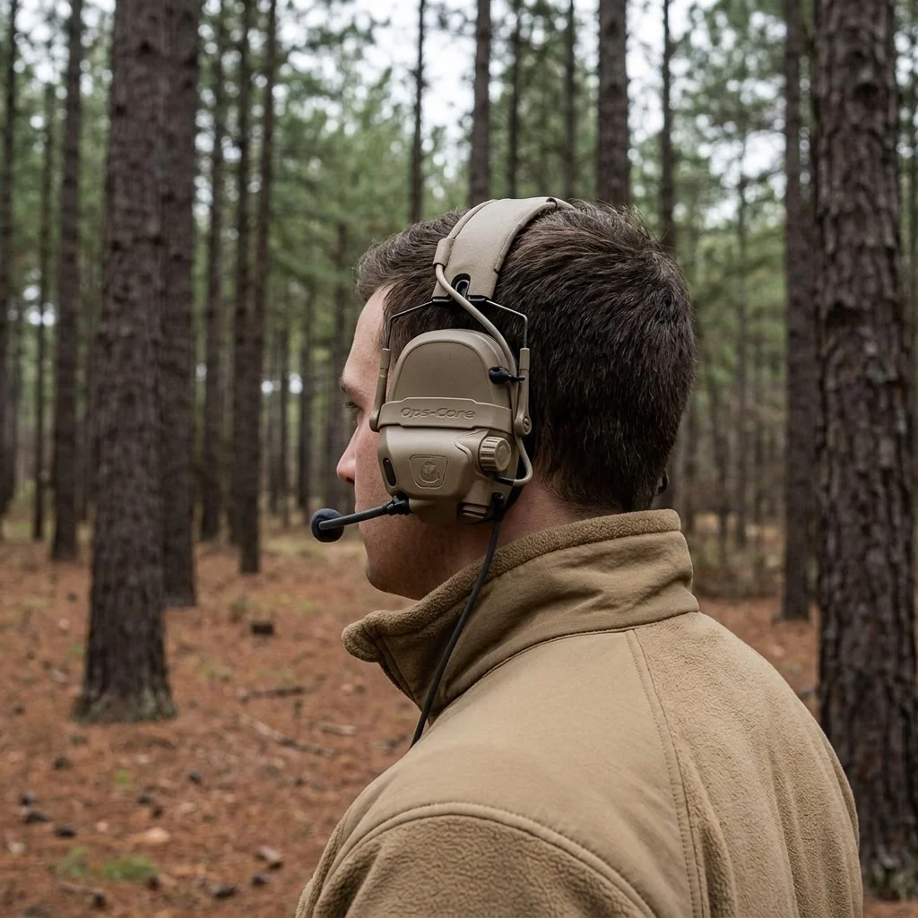 Активні навушники Ops-Core AMP Communication Headset-Connectorized. Верхній тримач. Tan