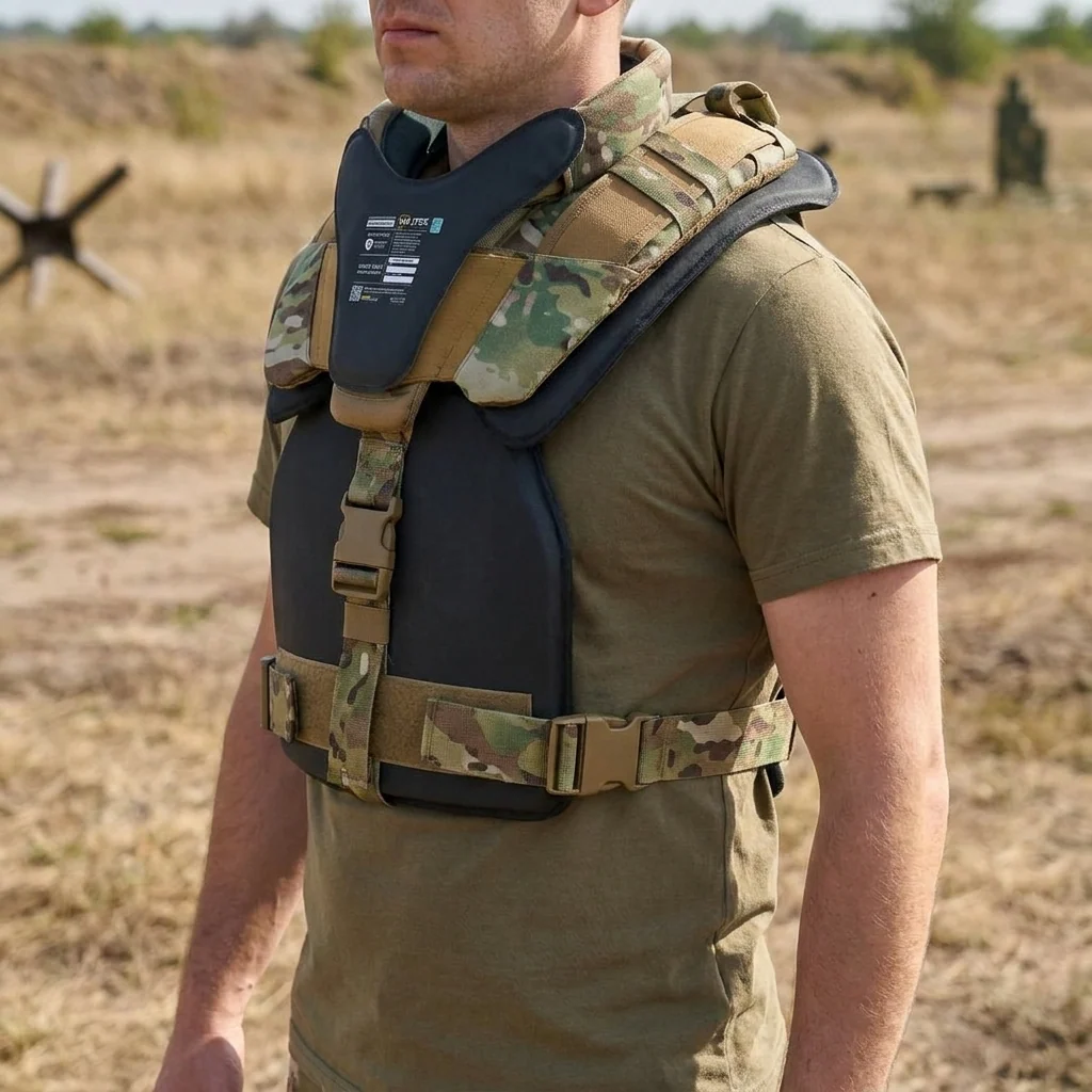 Захист шиї mod. 1 з балістичним захистом 2 клас Militex cordura USA Мультикам