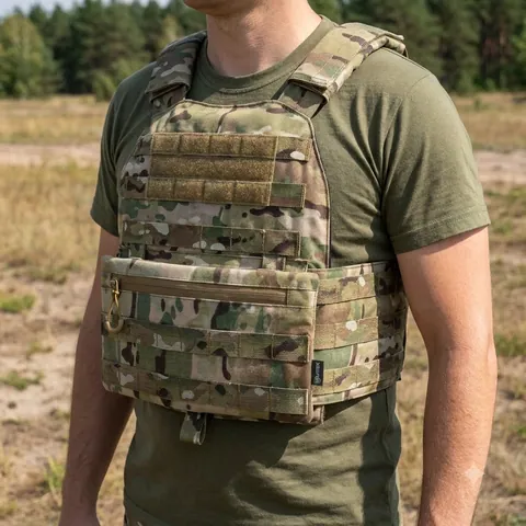 Захист живота/кишківника з балістичним захистом 2 клас Militex Cordura USA Мультикам