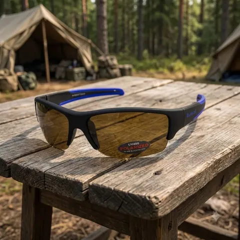Окуляри поляризаційні BluWater Daytona-2 Polarized (brown), гідрофобні коричневі лінзи (Repelon™), Синій