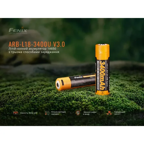 Акумулятор 18650 Fenix (3400 mAh) Type-C V3.0 — фото 10