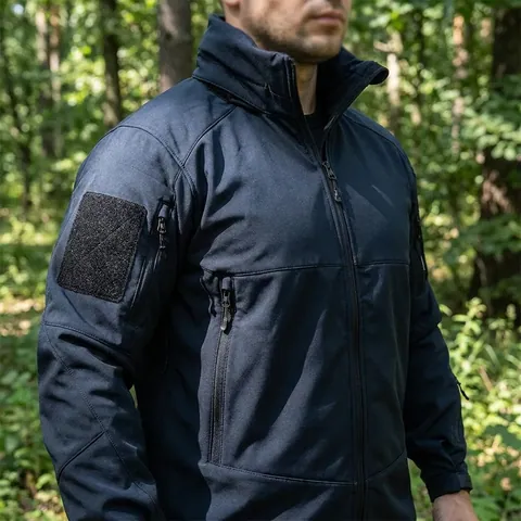 Трьохшарова темно-синя куртка Phantom System з матеріалу SoftShell (7292L) — фото 3