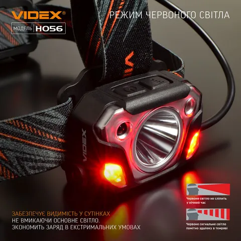 Налобний світлодіодний ліхтарик VIDEX VLF-H056 1400Lm 6500K — фото 9