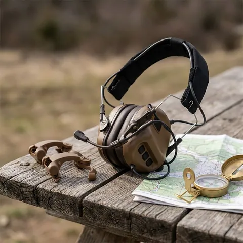Активні Навушники Earmor M32X PLUS з мікрофоном Coyote Brown (2 види кріплень) — фото 3