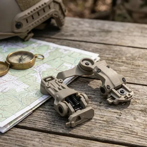 Кріплення для навушників Walker's Razor на рейки ARC - NeckFlip Helmet Rail Mount Kit (TAN) — фото 3