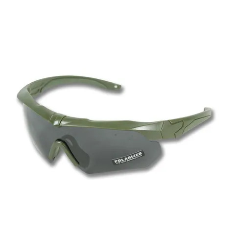 Тактичні окуляри Polarized uv400 C5 з 3 лінзами та Хакі оправа — фото 4