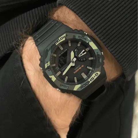 Годинник Casio G-SHOCK GA-2100SU-1AER - чорний / камо — фото 3