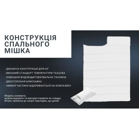 Спальний мішок з подушкою Naturehike NH22MSD01, сірий — фото 13