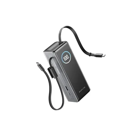 Павербанк EcoFlow RAPID Power Bank з кабелями 25000mAh сріблястий — фото 5