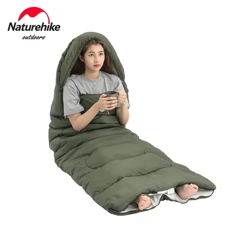Спальний мішок Naturehike Y150L NH21MSD08, лівий, темно-зелений — фото 4