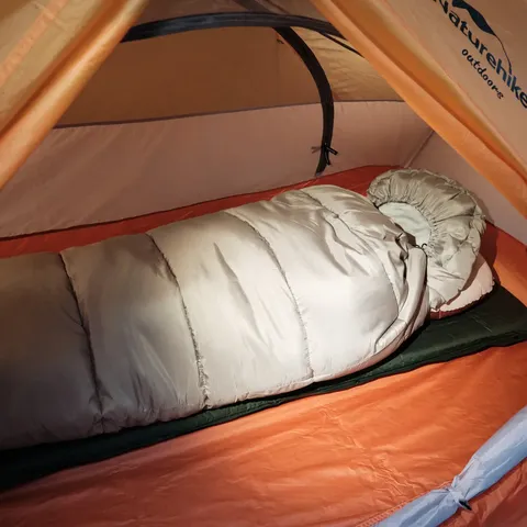 Спальник з капюшоном із звичайним мішком для зберігання Naturehike M400 CNK2350WS023, (1°C), лівий, сірий — фото 9