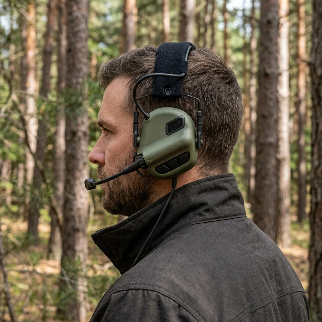 Тактичні активні навушники Opsmen Earmor M32 PLUS з гарнітурою для радіозв’язку
