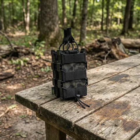 Посилений підсумок Kiborg GU Single Mag Pouch Чорний мультикам
