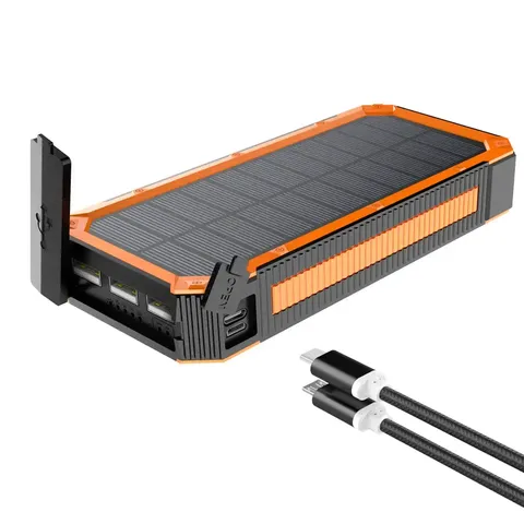 Зарядний пристрій на сонячних батареях iBattery YD-888KW 30000mAh з ліхтариком та бездротовою зарядкою — фото 4