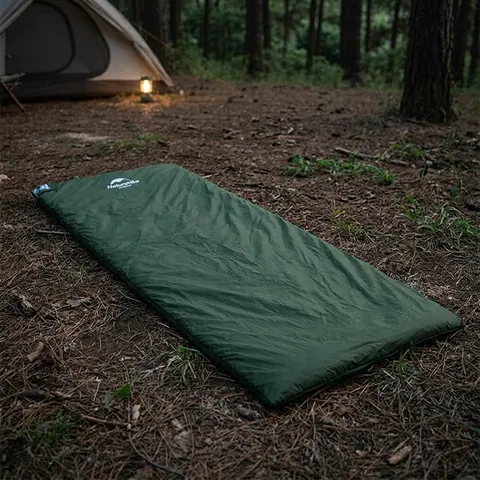 Спальник надлегкий Naturehike LW180 NH21MSD04 лівий, (15°C), p-p XL, темно-зелений