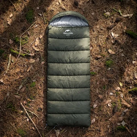 Спальник з капюшоном Naturehike U250S NH20MSD07, (0°C), лівий, темно-зелений — фото 3