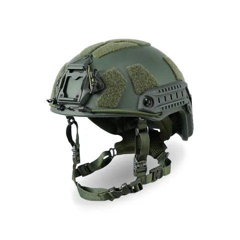 Кевларовий балістичний шолом FAST GEN III Kevlar Olive з кріпленням NVG та рейками — фото 2
