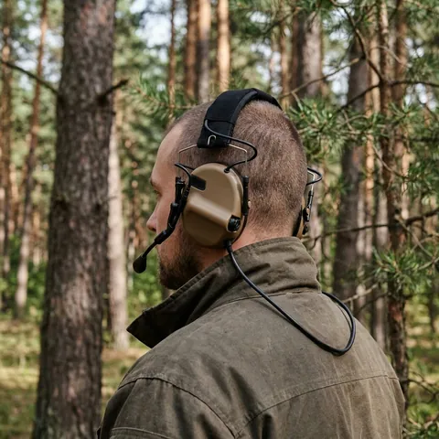 Тактичні навушники EARMOR M32 з універсальним кріпленням Койот