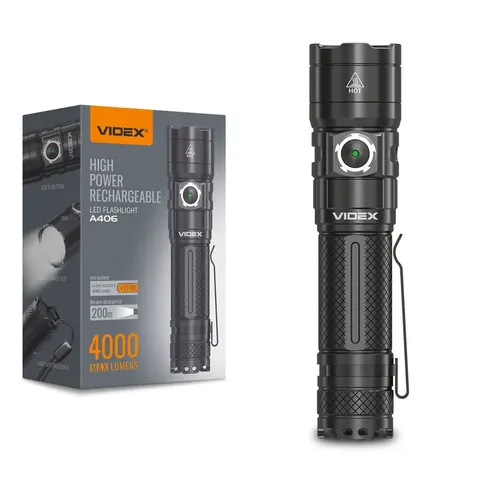 Портативний світлодіодний ліхтарик VIDEX VLF-A406 4000Lm 6500K — фото 2
