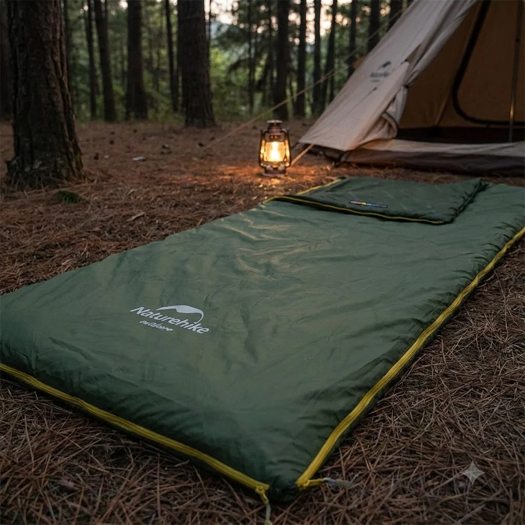 Спальний мішок Naturehike LW180 Mini NH21MSD04, лівий, XL, темно-зелений