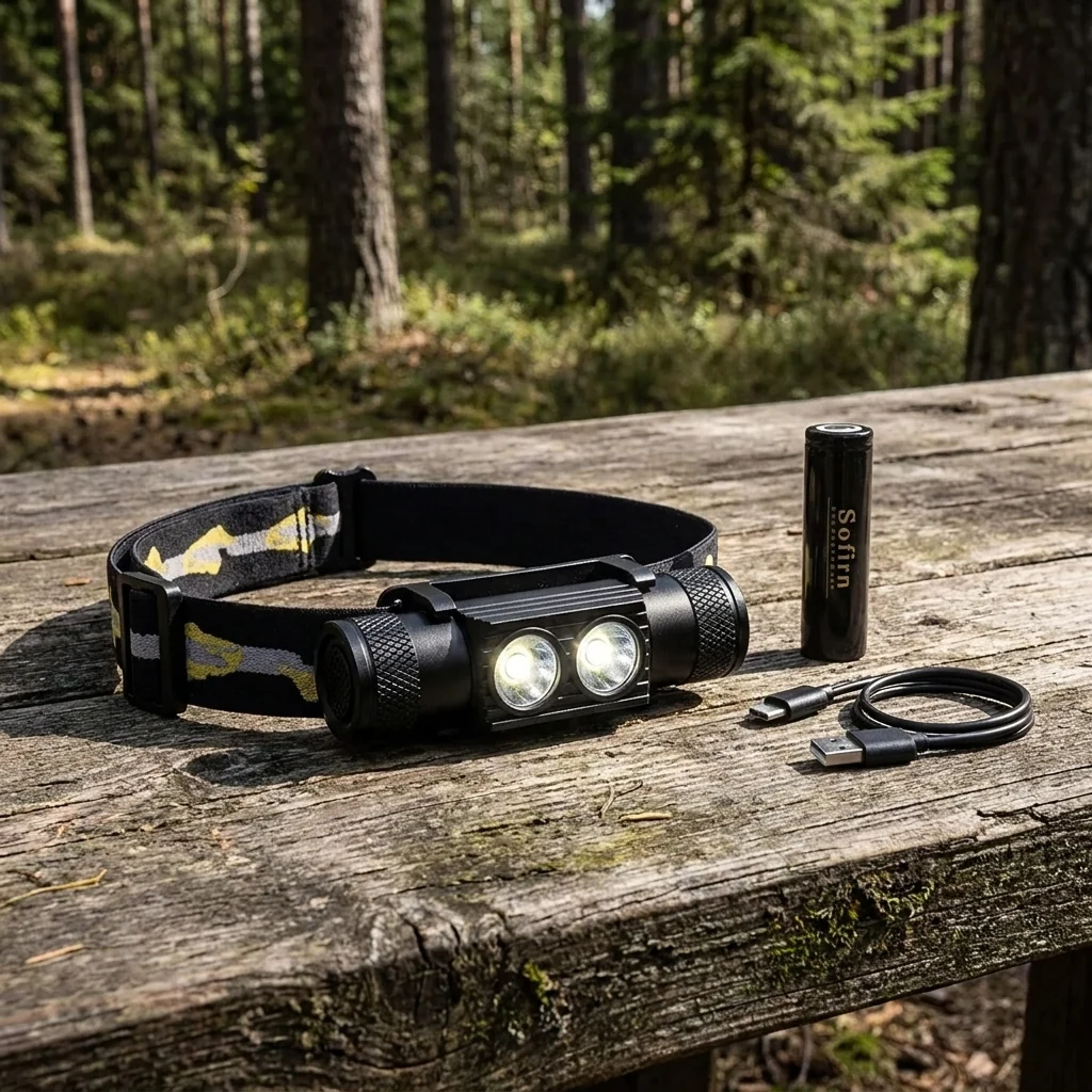 Налобний ліхтар Sofirn H25S 1200лм USB-C (акумулятор 18650 на 2200мАч)
