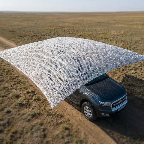 Маскувальна сітка Militex для окопів та бліндажів Зимовий мультикам 3х2,5м (площа 7,5 кв.м.)