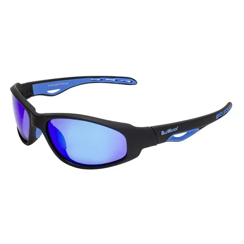 Окуляри поляризаційні BluWater Buoyant-2 Polarized (G-Tech™ blue) дзеркальні сині, Чорний