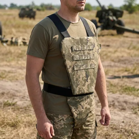 Захист паху (напашник-фартух) Kiborg з балістичним захистом Militex 2 клас Піксель