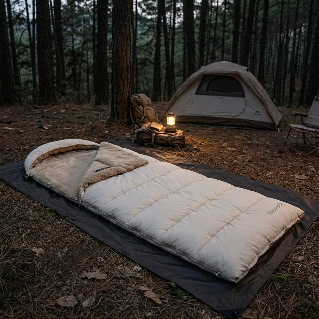 Спальний мішок з підігрівом Naturehike BE400 CNK2300SD021, правий, бежевий